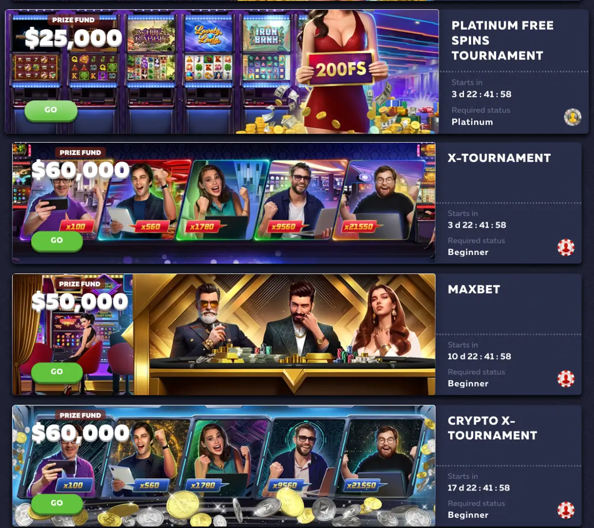 Vavada Casino — panel VIP z limitami wypłat i statusem konta